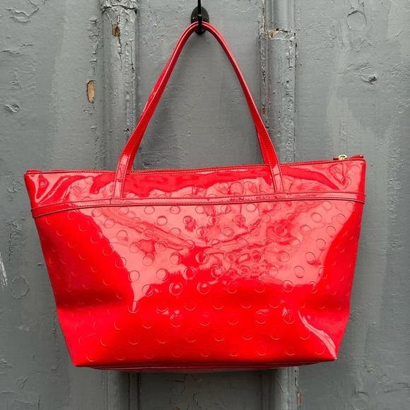 Kate Spade Sophie Camellia Chilli Red Street Tote, 18”x11”x5.5” - Picture 2 of 14